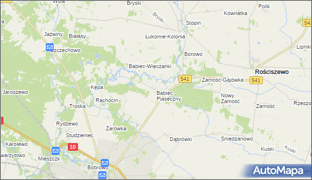 mapa Babiec Piaseczny, Babiec Piaseczny na mapie Targeo
