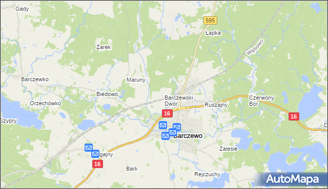 mapa Barczewski Dwór, Barczewski Dwór na mapie Targeo