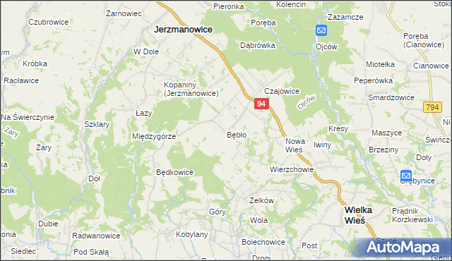 mapa Bębło, Bębło na mapie Targeo