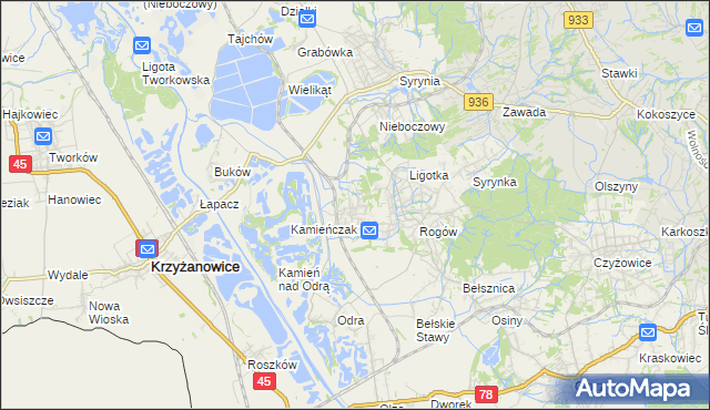 mapa Bluszczów, Bluszczów na mapie Targeo