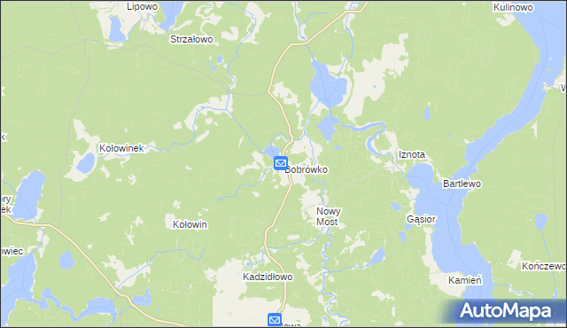 mapa Bobrówko gmina Piecki, Bobrówko gmina Piecki na mapie Targeo