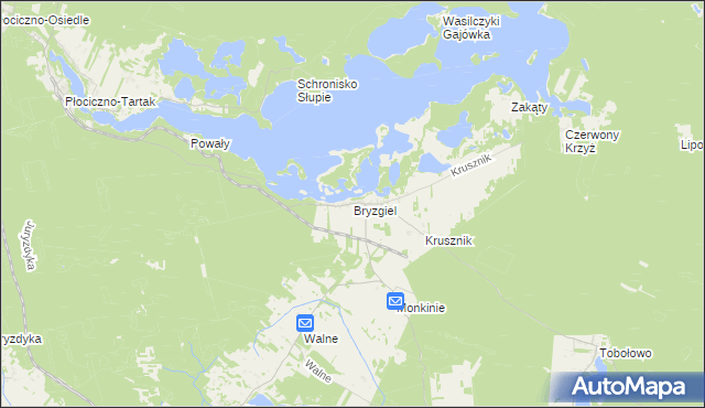 mapa Bryzgiel, Bryzgiel na mapie Targeo