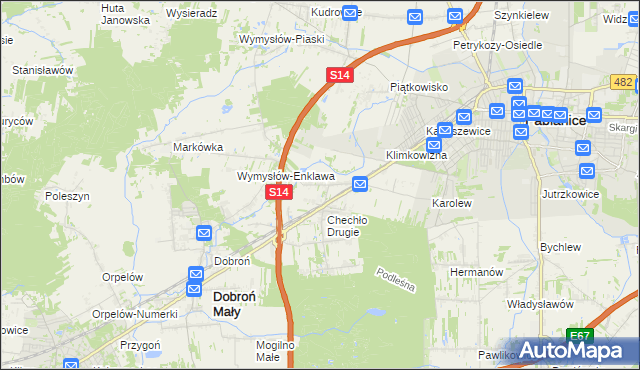 mapa Chechło Pierwsze, Chechło Pierwsze na mapie Targeo