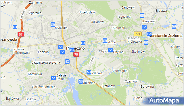 mapa Chylice-Pólko, Chylice-Pólko na mapie Targeo