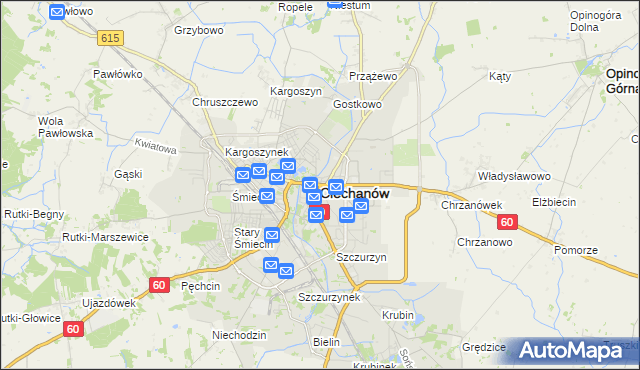 mapa Ciechanów, Ciechanów na mapie Targeo