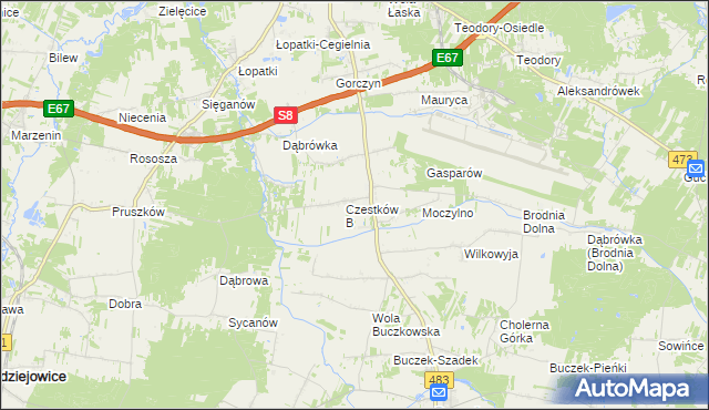 mapa Czestków-Osiedle, Czestków-Osiedle na mapie Targeo