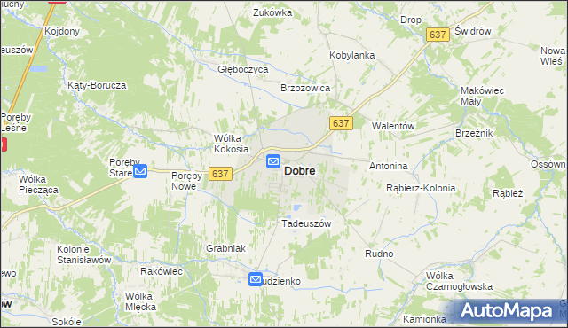mapa Dobre powiat miński, Dobre powiat miński na mapie Targeo