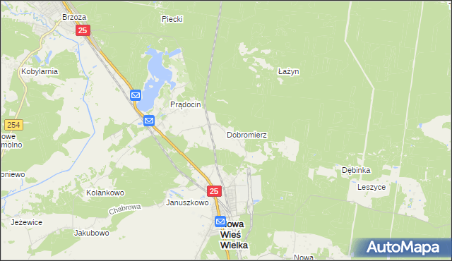 mapa Dobromierz gmina Nowa Wieś Wielka, Dobromierz gmina Nowa Wieś Wielka na mapie Targeo