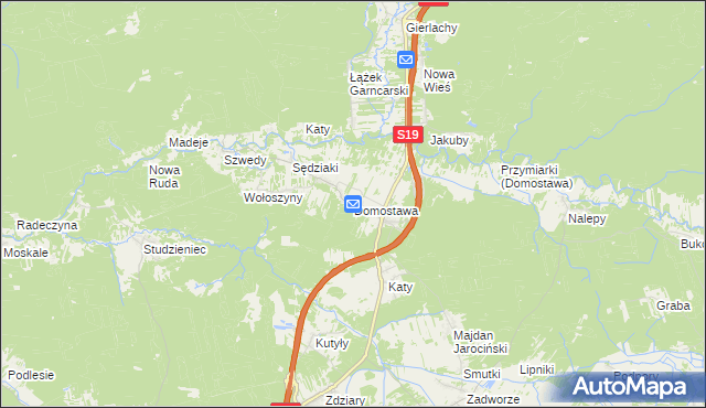mapa Domostawa, Domostawa na mapie Targeo