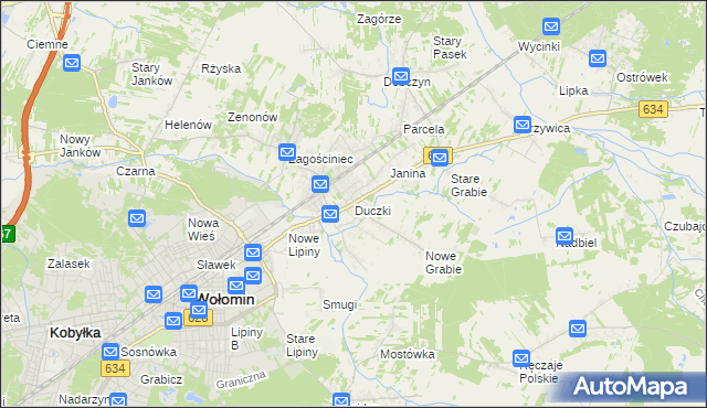 mapa Duczki, Duczki na mapie Targeo