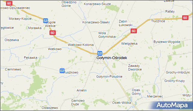 mapa Gołymin-Ośrodek, Gołymin-Ośrodek na mapie Targeo