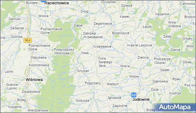 mapa Góra Świętego Jana, Góra Świętego Jana na mapie Targeo