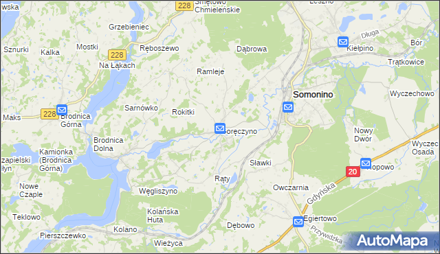 mapa Goręczyno, Goręczyno na mapie Targeo
