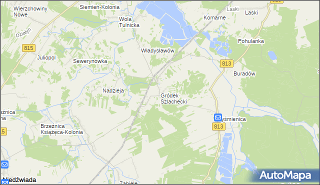 mapa Gródek Szlachecki, Gródek Szlachecki na mapie Targeo