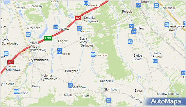 mapa Jacochów, Jacochów na mapie Targeo