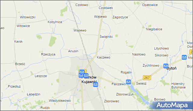 mapa Kaczewo, Kaczewo na mapie Targeo