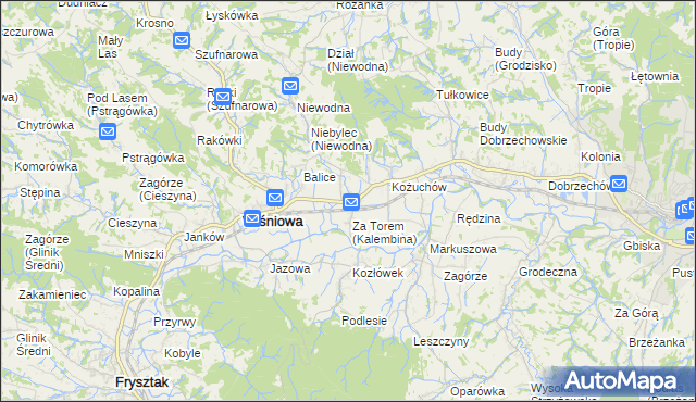 mapa Kalembina, Kalembina na mapie Targeo