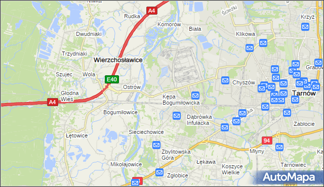 mapa Kępa Bogumiłowicka, Kępa Bogumiłowicka na mapie Targeo