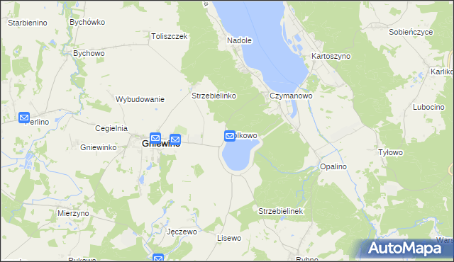 mapa Kolkowo, Kolkowo na mapie Targeo