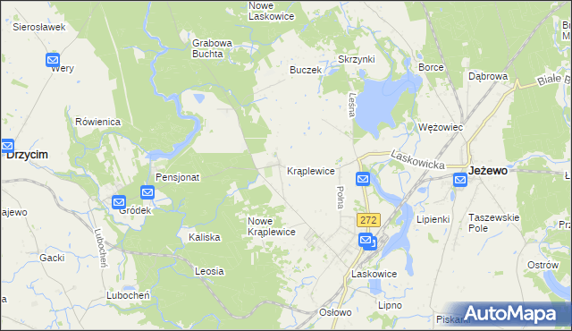 mapa Krąplewice, Krąplewice na mapie Targeo