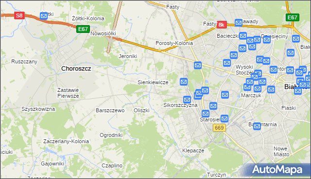 mapa Krupniki, Krupniki na mapie Targeo