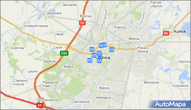 mapa Legnicy, Legnica na mapie Targeo