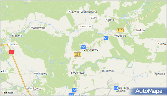 mapa Lubuczewo, Lubuczewo na mapie Targeo