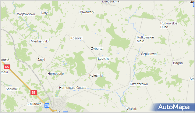 mapa Łupichy, Łupichy na mapie Targeo