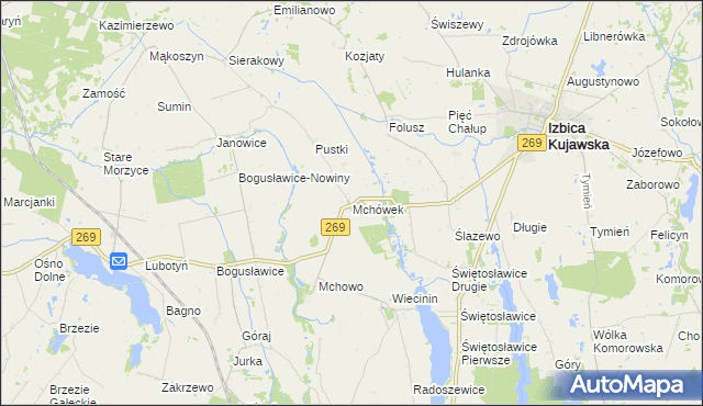 mapa Mchówek, Mchówek na mapie Targeo