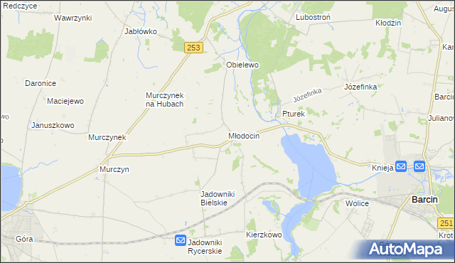 mapa Młodocin, Młodocin na mapie Targeo