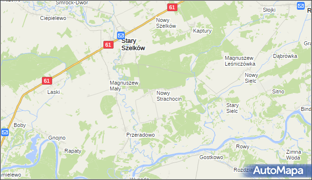 mapa Nowy Strachocin, Nowy Strachocin na mapie Targeo
