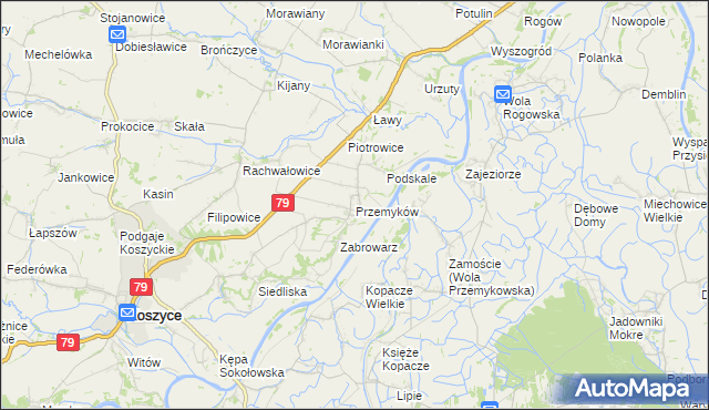 mapa Przemyków, Przemyków na mapie Targeo