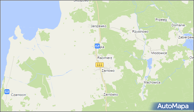 mapa Racimierz gmina Stepnica, Racimierz gmina Stepnica na mapie Targeo