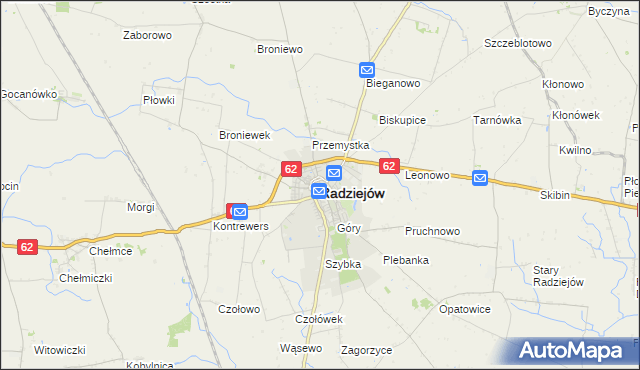 mapa Radziejów, Radziejów na mapie Targeo