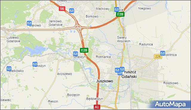 mapa Rotmanka, Rotmanka na mapie Targeo