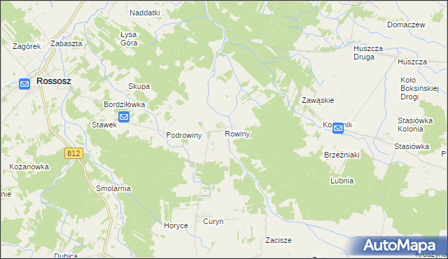 mapa Rowiny, Rowiny na mapie Targeo