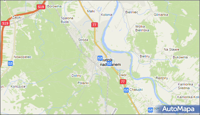 mapa Rudnik nad Sanem, Rudnik nad Sanem na mapie Targeo