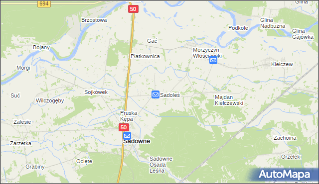 mapa Sadoleś, Sadoleś na mapie Targeo