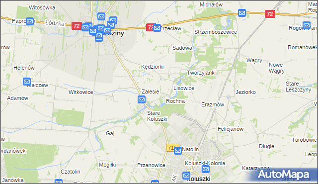 mapa Ścibiorów, Ścibiorów na mapie Targeo