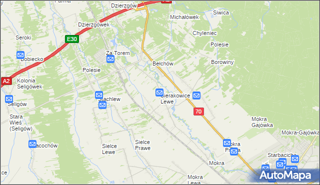 mapa Sierakowice Lewe, Sierakowice Lewe na mapie Targeo