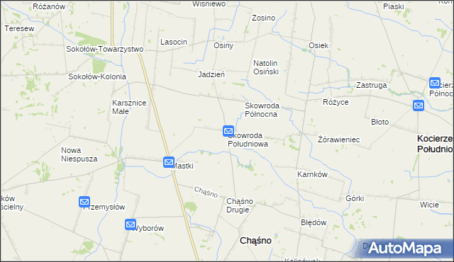 mapa Skowroda Południowa, Skowroda Południowa na mapie Targeo