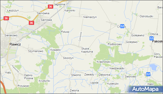mapa Słupia Kapitulna, Słupia Kapitulna na mapie Targeo