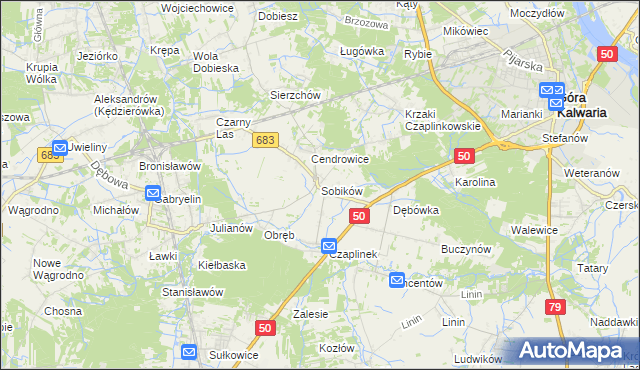 mapa Sobików, Sobików na mapie Targeo