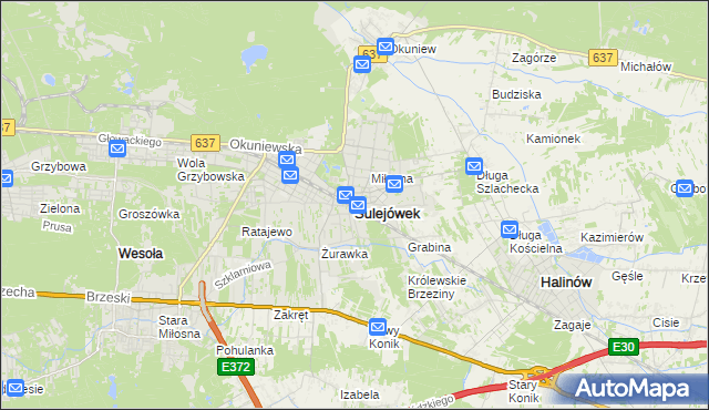 mapa Sulejówek, Sulejówek na mapie Targeo