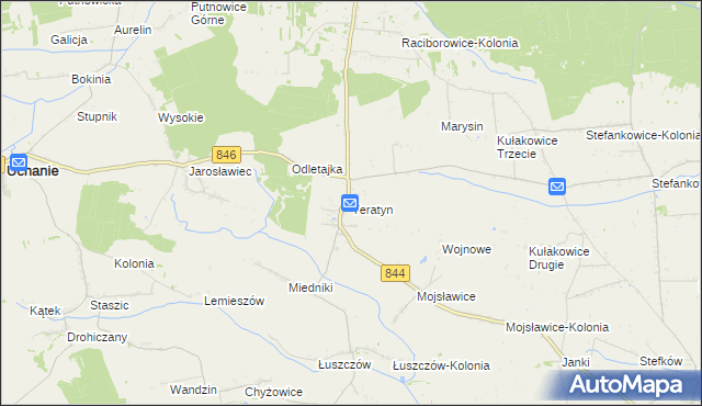 mapa Teratyn, Teratyn na mapie Targeo