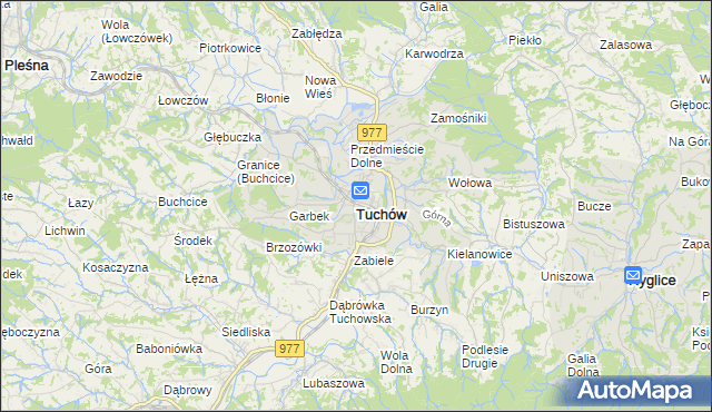 mapa Tuchów, Tuchów na mapie Targeo