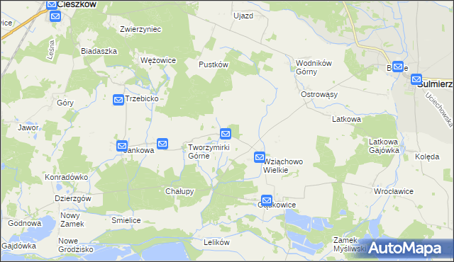 mapa Wziąchowo Małe, Wziąchowo Małe na mapie Targeo
