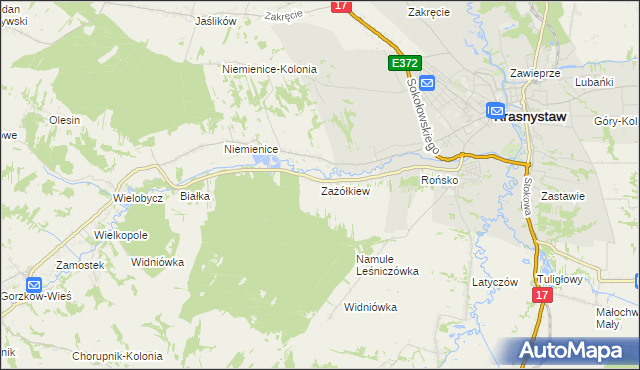 mapa Zażółkiew, Zażółkiew na mapie Targeo