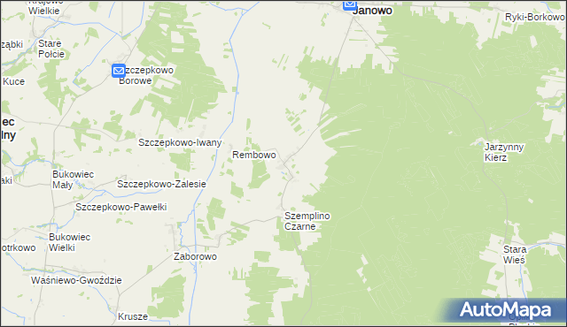 mapa Zembrzus-Mokry Grunt, Zembrzus-Mokry Grunt na mapie Targeo