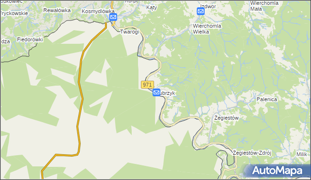 mapa Zubrzyk, Zubrzyk na mapie Targeo